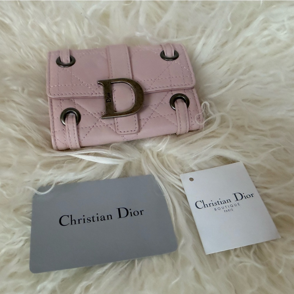 NWT Dior Light Pink Quilted Wallet - Picture 3 of 5
